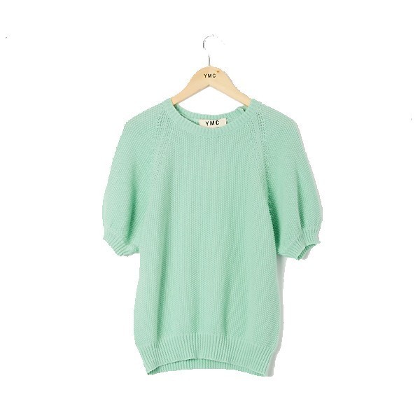 YMC / Structured Short Sleeve Knit Mint 1