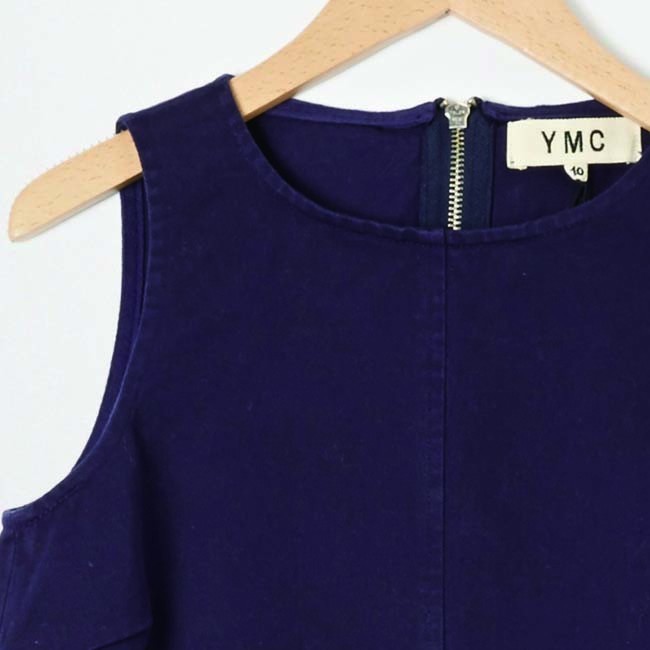 YMC / Sleeveless Cotton Twill Top navy - 画像3枚目