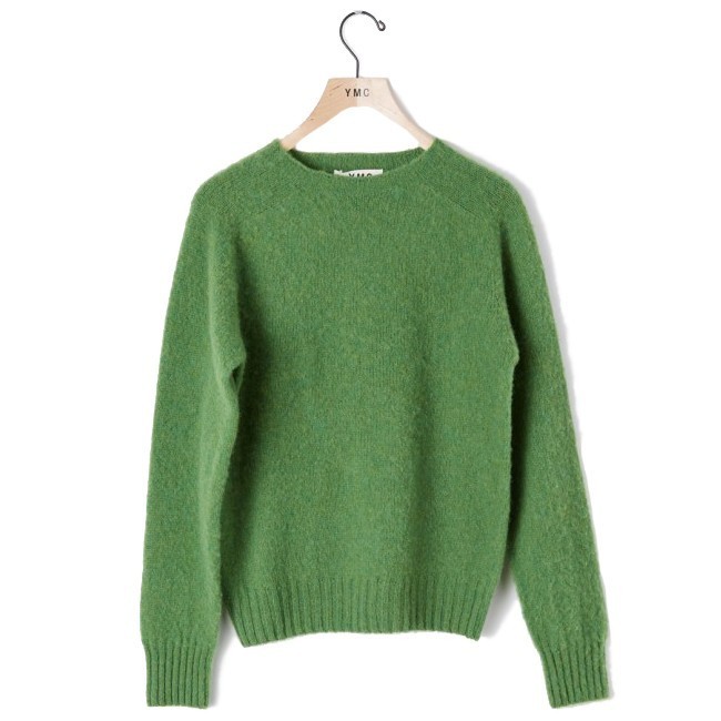 YMC / Seam Free Crew Knit Green 1