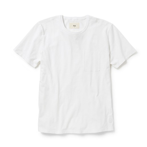 Folk / DEBOSS POCKET TEE  WHITE - 画像1枚目