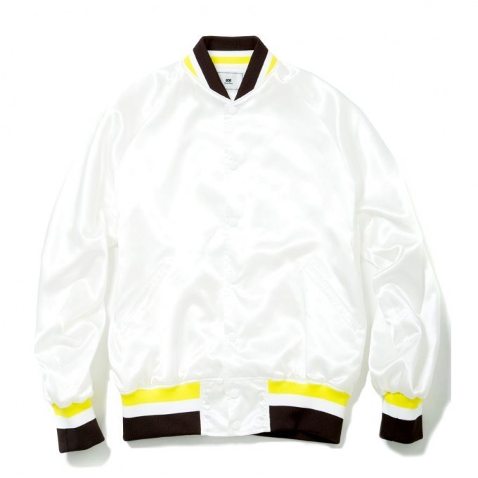 soe / SATIN TEAM JACKET  Off White 1