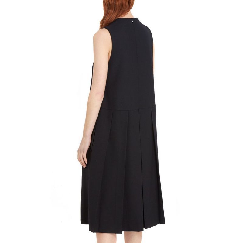 YMC / Pleat Wool Dress (black) - 画像3枚目