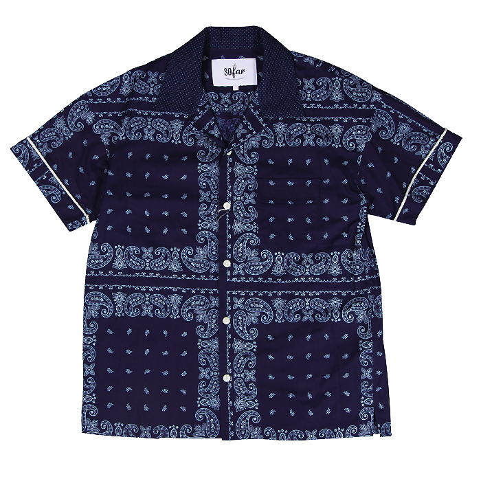 So far / Bowling Shirt　Indigo（paisley) 1