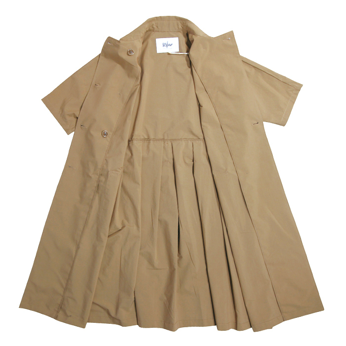 So far / Nylon Short-Sleeve Trench Coat Camel - 画像2枚目