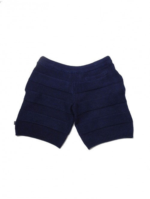 THE FOURNESS / INDIGO BORDER KNIT SHORTS - 画像2枚目