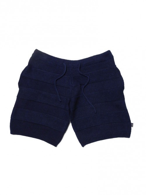 THE FOURNESS / INDIGO BORDER KNIT SHORTS 1