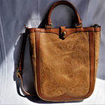 Paisley embossing COWLEATHER TOTE BAG 1