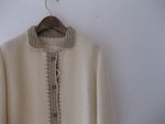 LILY1ST VINTAGE 1980’s British Wool Knit Trimming Coat 2