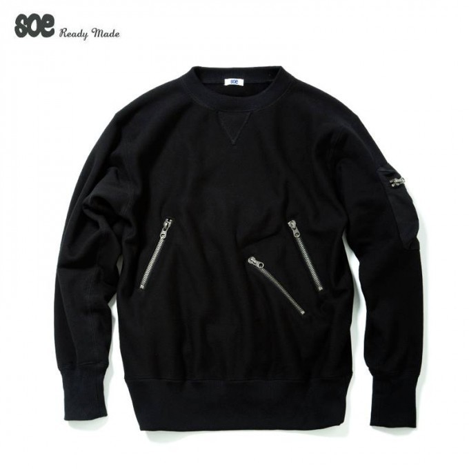 soe Crewneck Zip Sweat Shirt - 画像2枚目