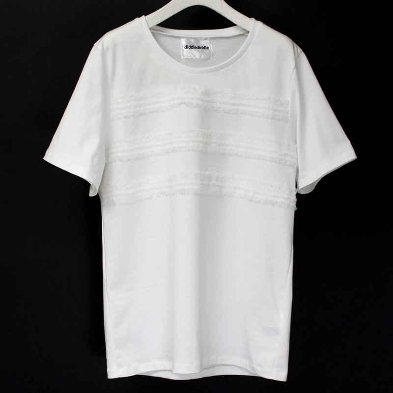 BORDER LACE T-SHIRTS / 11 WHITE 1