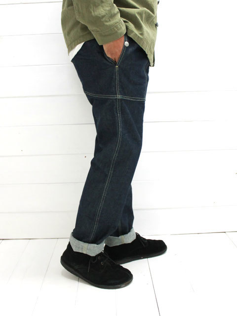 SASSAFRAS FALL LEAF SPRAYER PANTS 13.5oz DENIM / INDIGO - 画像2枚目