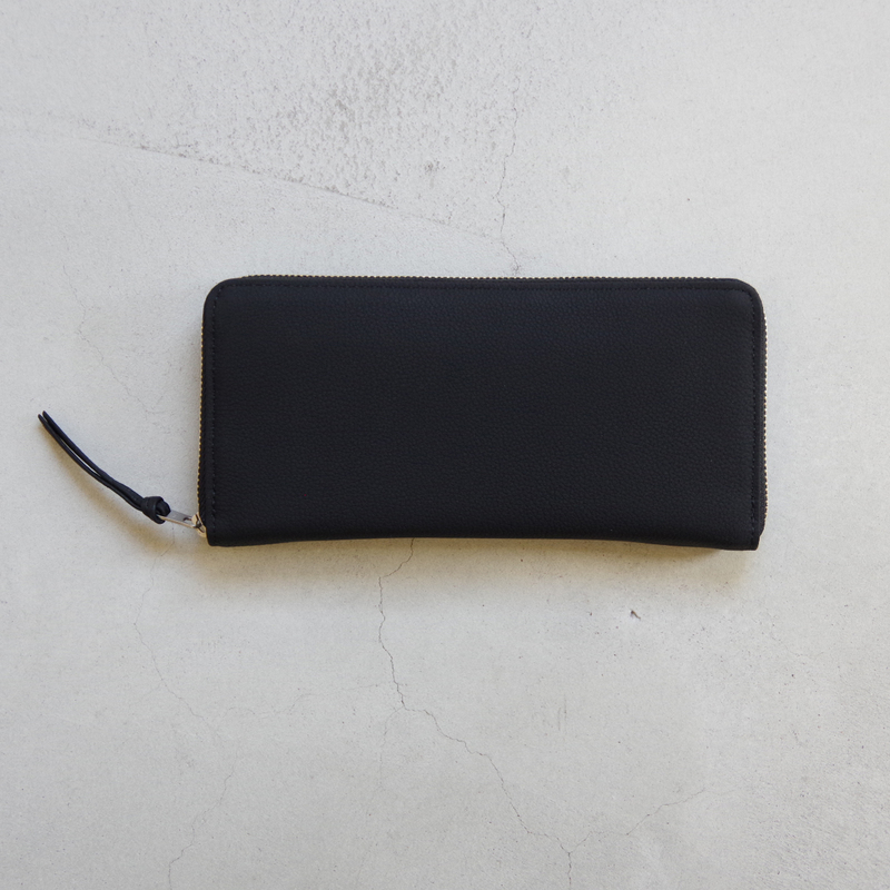 ERA. / BUBBLE CALF ROUND SLIM WALLET / col.ブラック - 画像2枚目