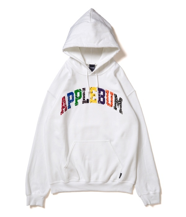 APPLEBUM Bandanna Logo Sweat Parka [White] - 画像1枚目