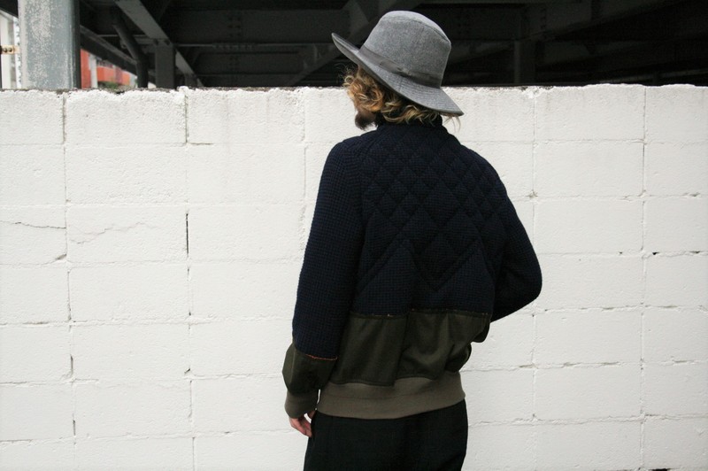 〈sacai〉Quilt Knit×Wool Blouson - 画像2枚目