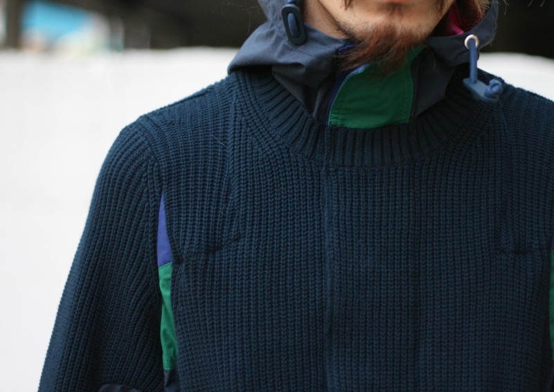 sacaiのChunky Knit Blouson - 画像4枚目