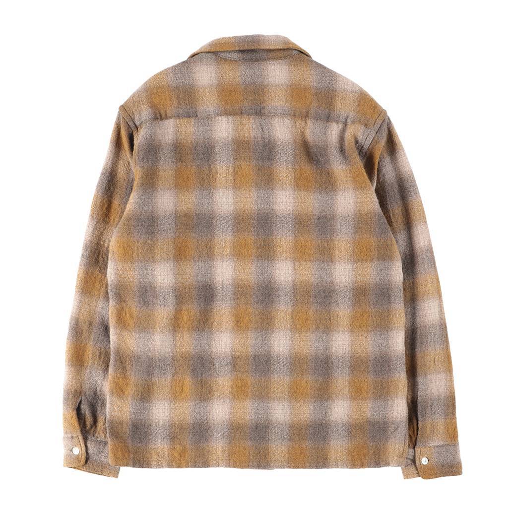 STANDARD CALIFORNIA (スタンダード カリフォルニア)｜Wool Check Shirt BROWN - 画像5枚目