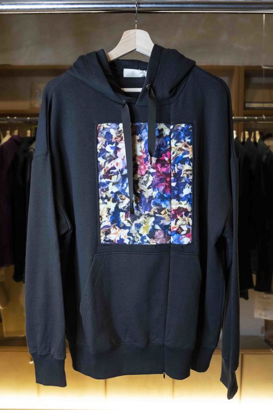 Concealed zip hooded sweatshirt - 画像2枚目