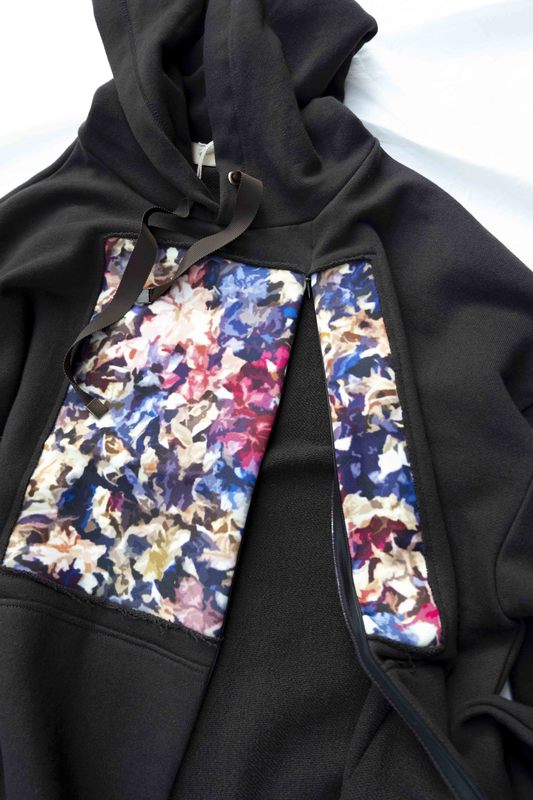 Concealed zip hooded sweatshirt - 画像3枚目