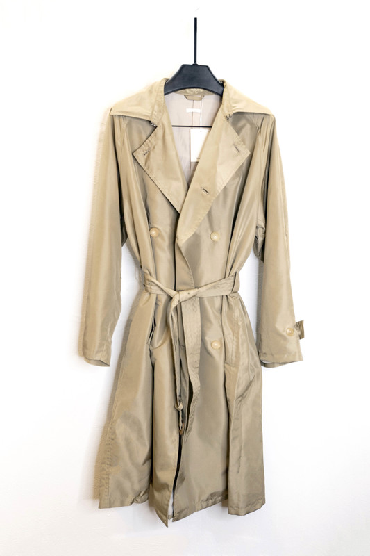 Silk Grosgrain Trench Coat 1