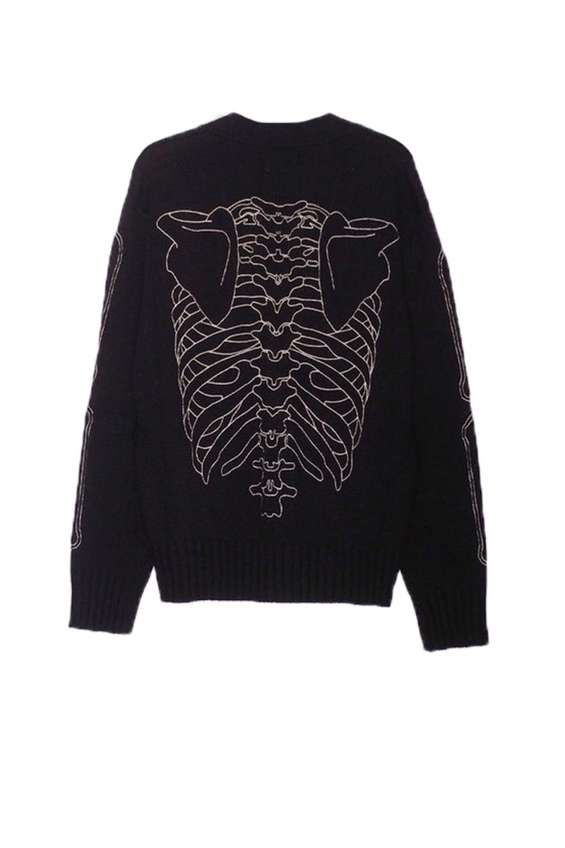 Skeleton Intarsia Cardigan - 画像2枚目