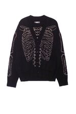 Skeleton Intarsia Cardigan 1