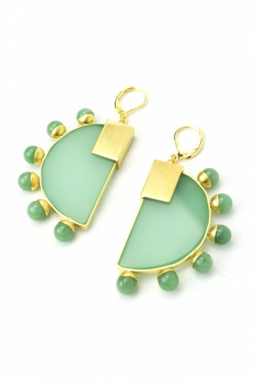 【mame kurogouchi】Pierced ( Mint Green ) 1