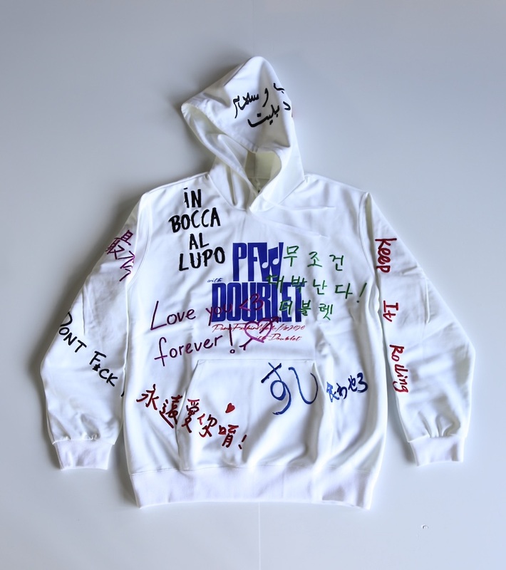 doublet MESSAGE EMBROIDERY HOODIE 9/12発売 - マーク 山口のアイテム ...