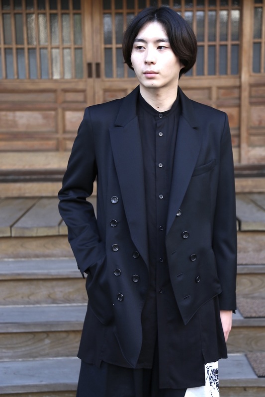 sulvam Gabardine double jacket"BLK"(SM-J02-100) - 画像2枚目