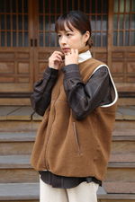 Graphpaper Wool Boa Zip-Up Vest(GU203-70167)CAMEL - マーク 山口の ...