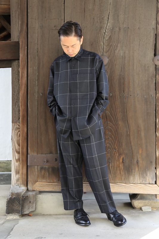 YOKE OVERSIZED BIG POCKET SHIRTS(YK20AW0129SH)NAVY CHECK発売