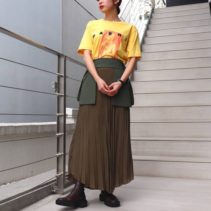 QUWAGI / QG Pleat Skirt - 画像4枚目