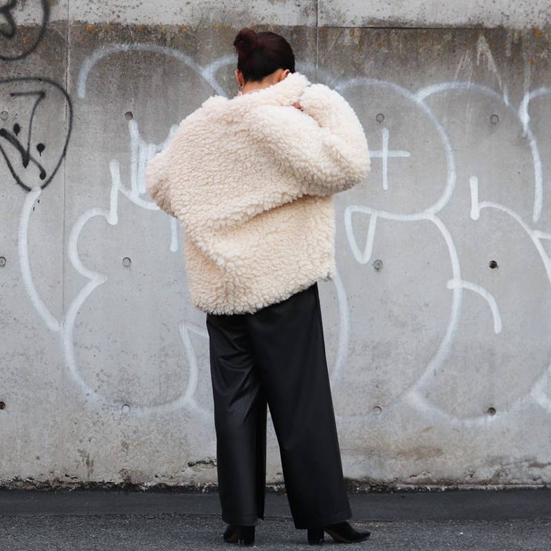 MM6 / MM Faux Sheepskin Jacket - 画像4枚目