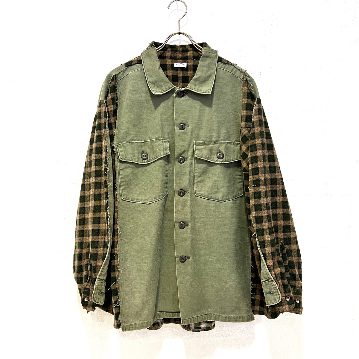 OLDPARK baggy shirt military - 画像1枚目