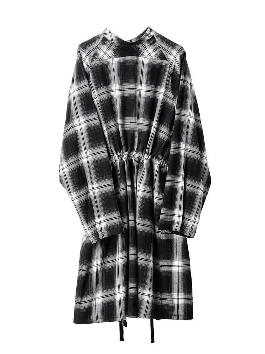 TAKAHIROMIYASHITATheSoloist medical gown shirt -black ombre check