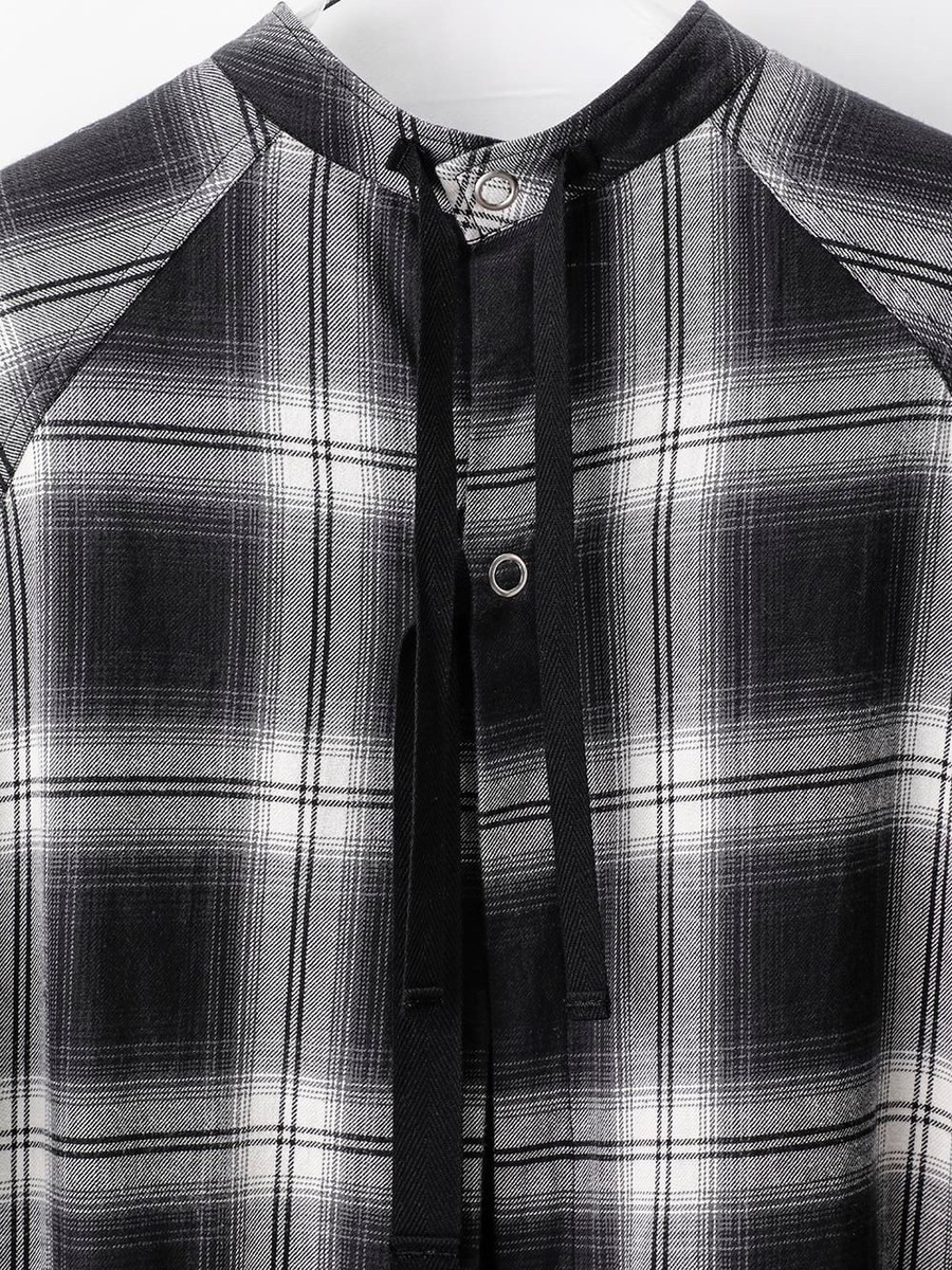 TAKAHIROMIYASHITATheSoloist medical gown shirt -black ombre check