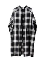 TAKAHIROMIYASHITATheSoloist medical gown shirt -black ombre check 2