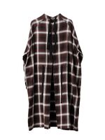 TAKAHIROMIYASHITATheSoloist medical gown shirt -brown ombre check 3