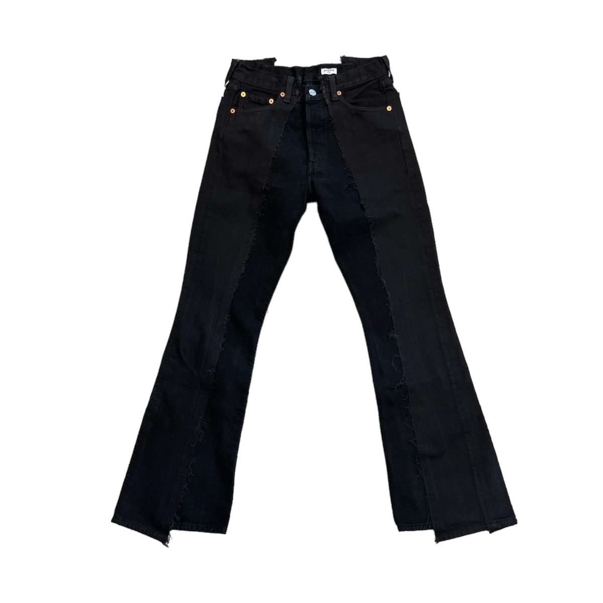 OLDPARK W pocket flare jeans black -S - 画像4枚目