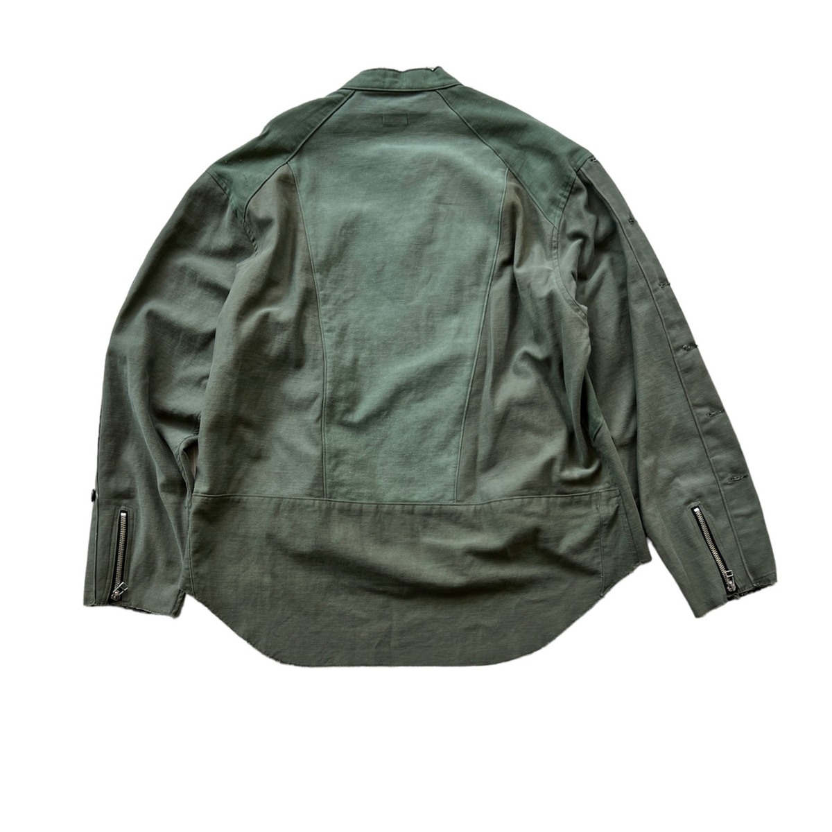 OLDPARK oversized riders shirt military-M - 画像3枚目