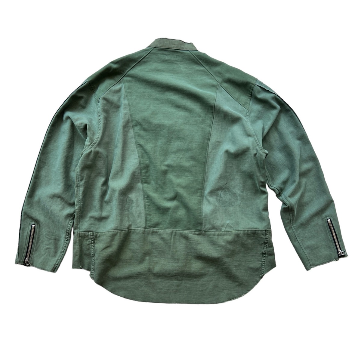 OLDPARK oversized riders shirt military-L - 画像3枚目