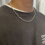 END ball chain necklace 3 diamond set 2