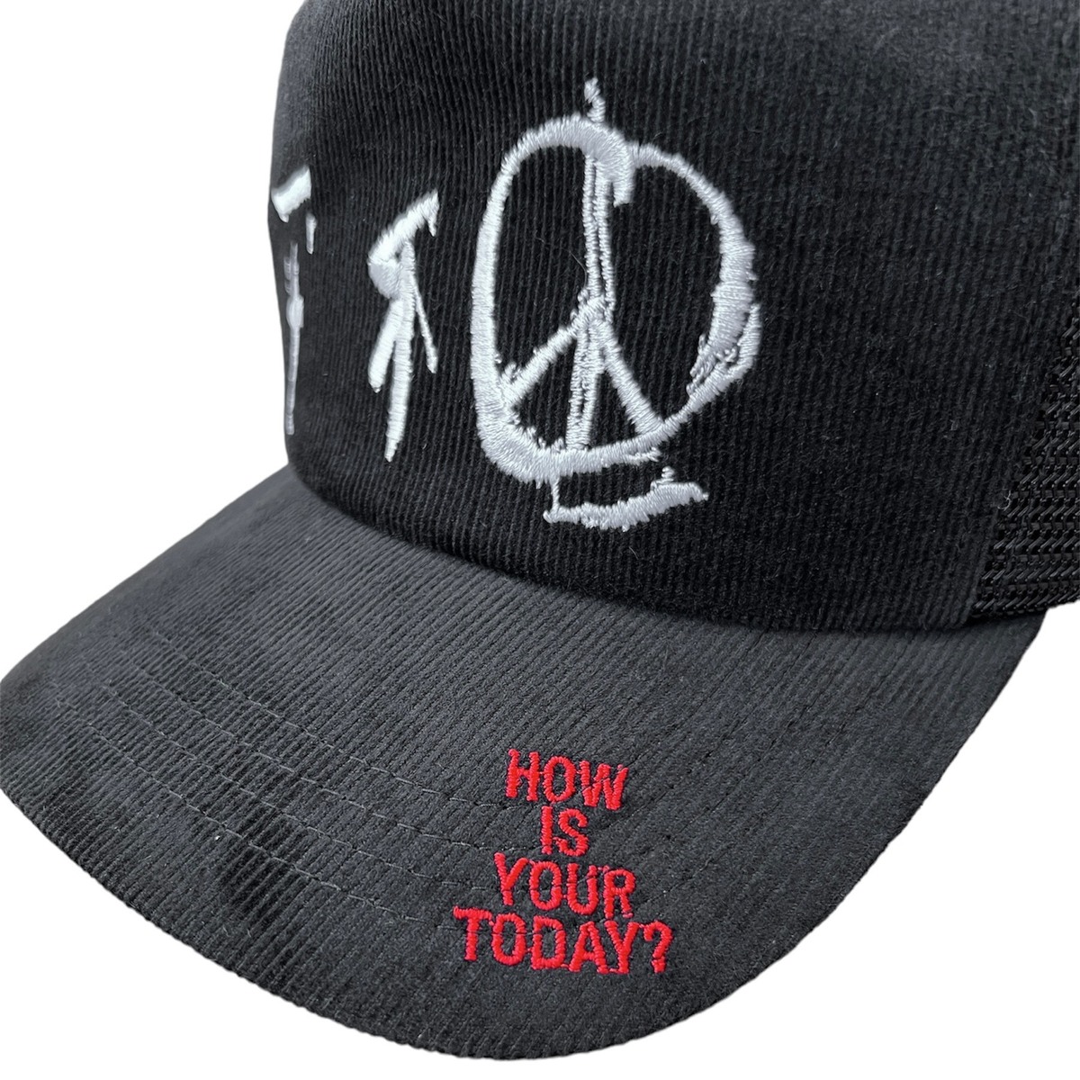 TODAY edition president mesh cap peace -black - 画像4枚目