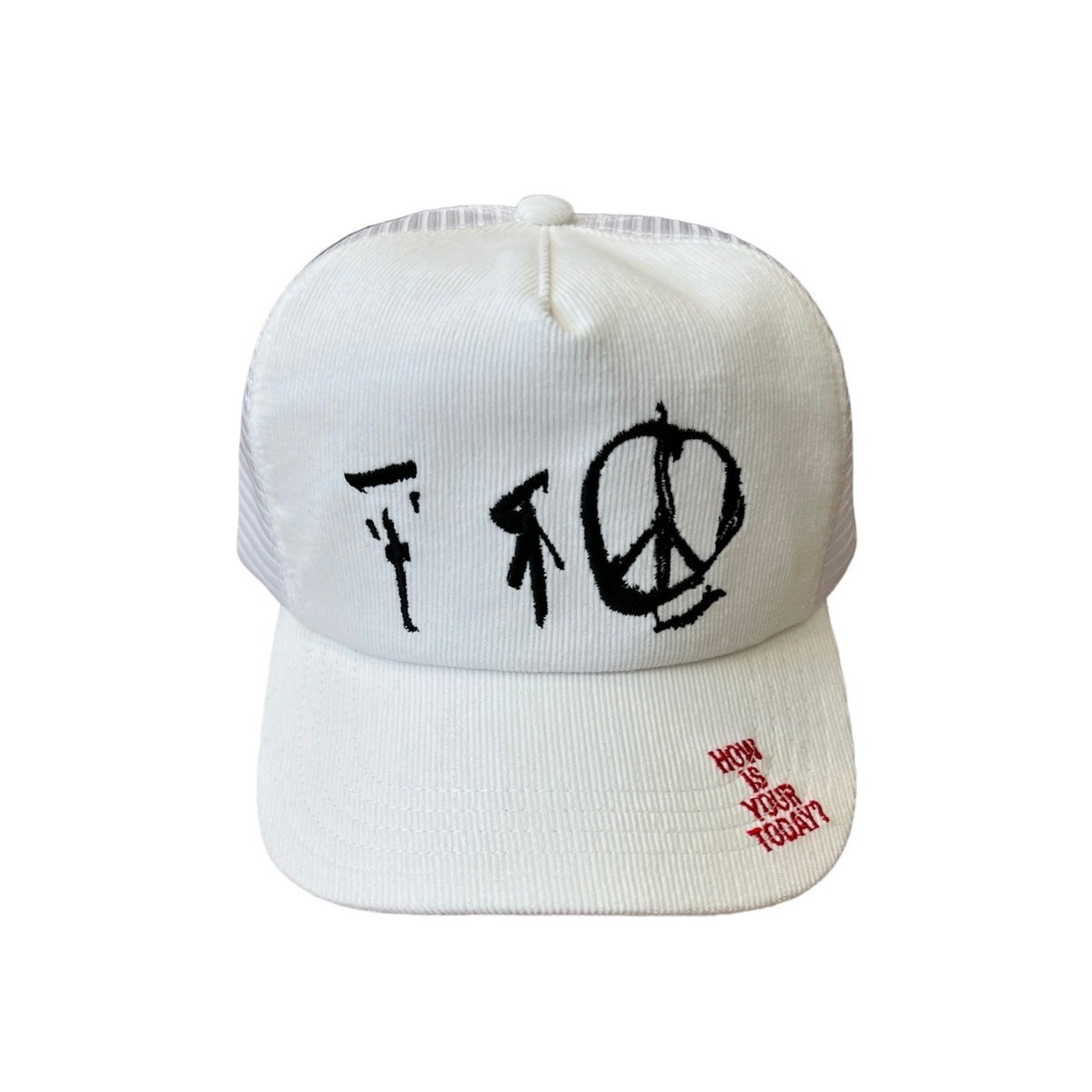 TODAY edition president mesh cap peace -white - 画像2枚目