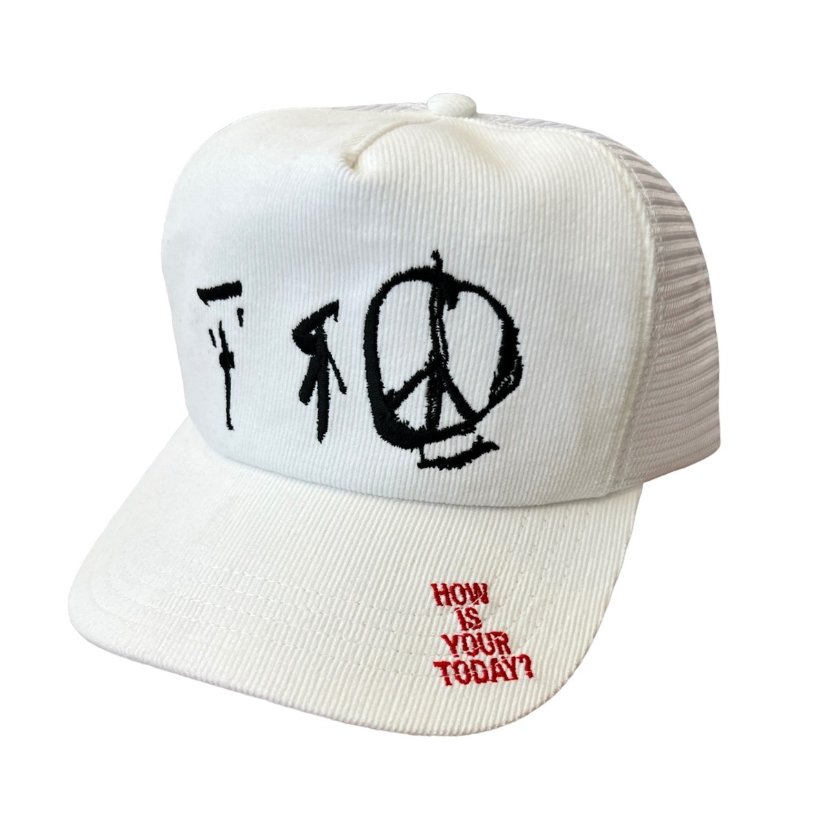 TODAY edition president mesh cap peace -white 1