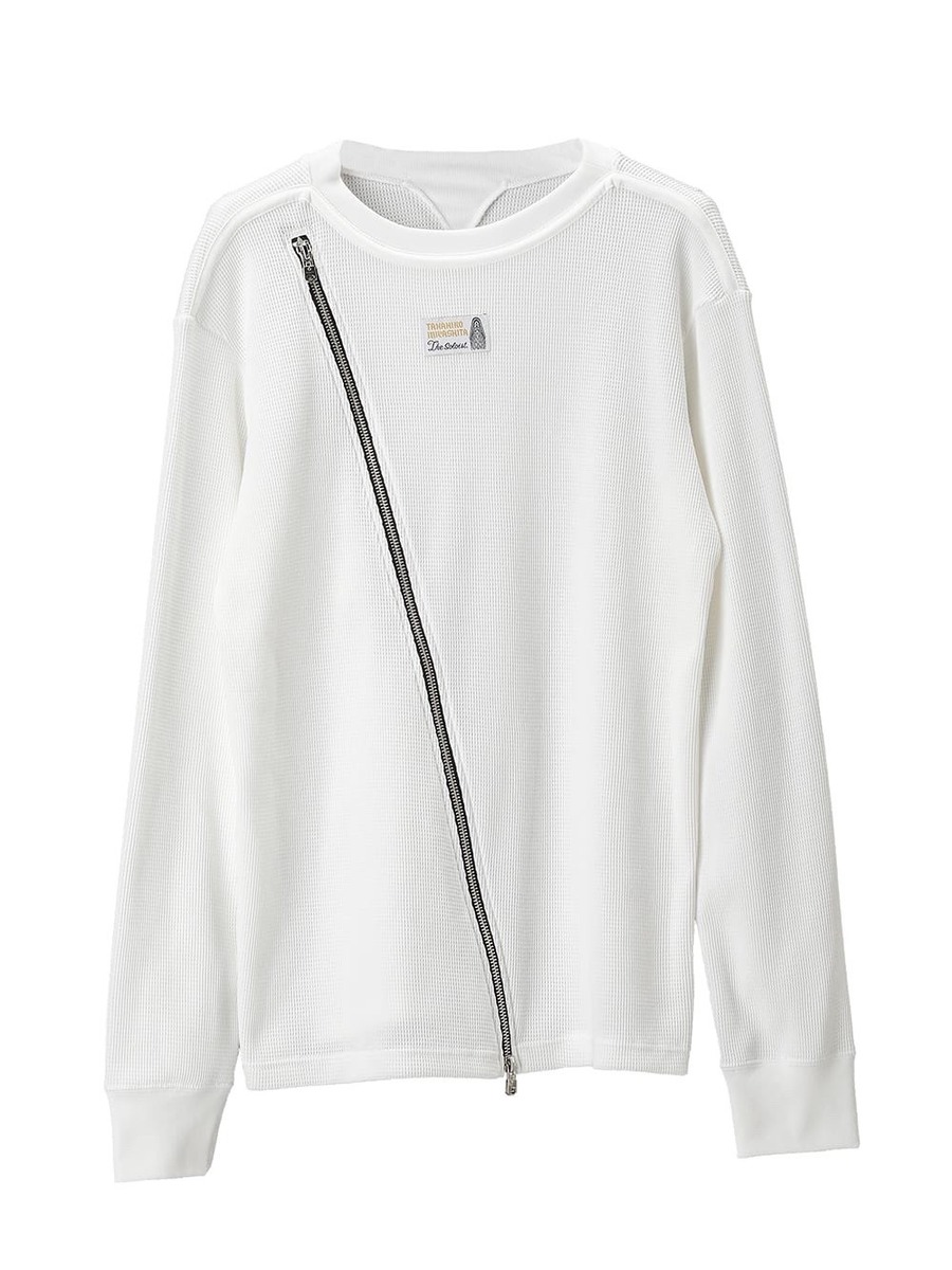 TAKAHIROMIYASHITATheSoloist new two-way zip reverse l/s waffle t 1