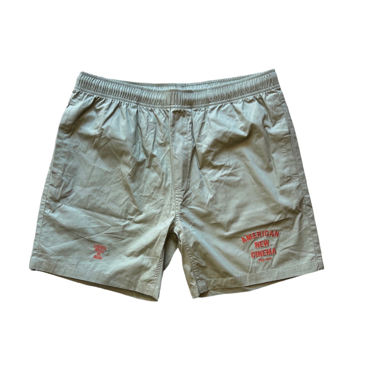 TODAY edition embroidery beach shorts - pistachio 1