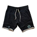 TODAY edition embroidery track shorts - black 1