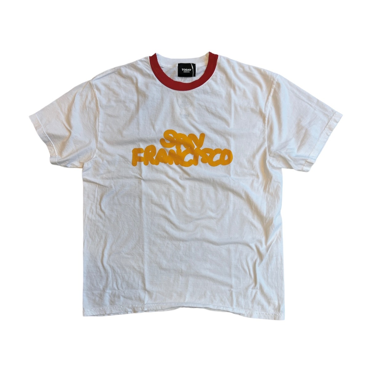 TODAY edition printed ringer SAN FRANCISCO SS Tee -white 1