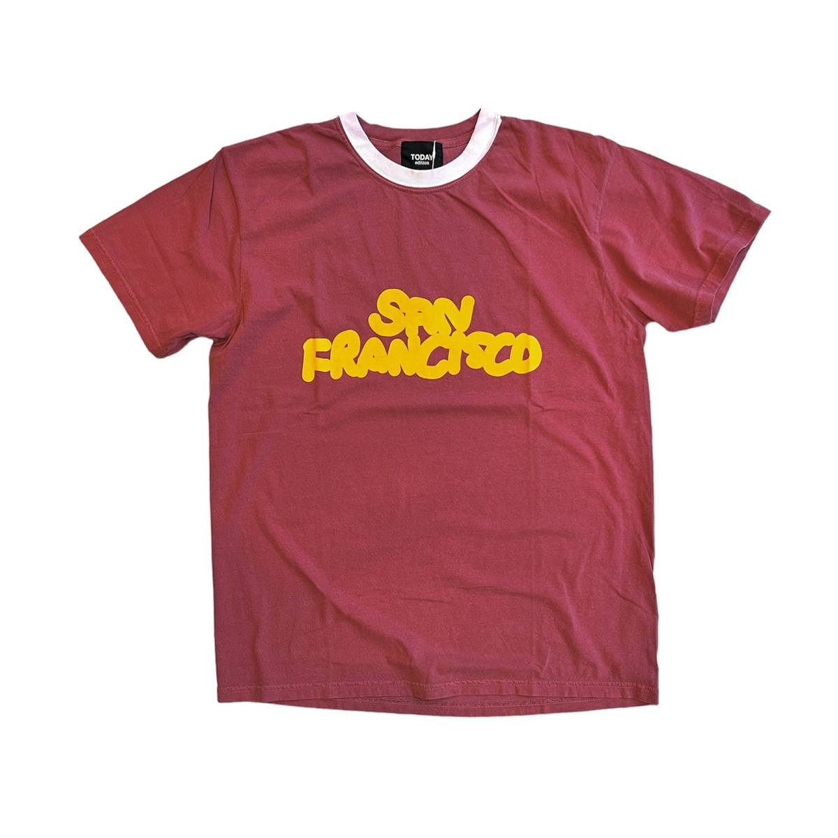 TODAY edition printed ringer SAN FRANCISCO SS Tee -crimson 1