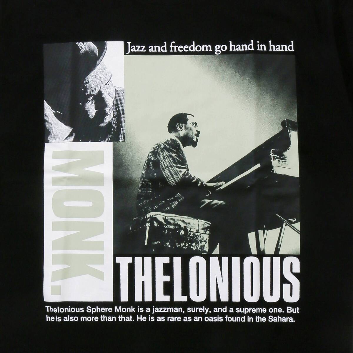 CITY COUNTRY CITY Cotton T-Shirts Thelonious Monk Piano,Composer - 画像3枚目